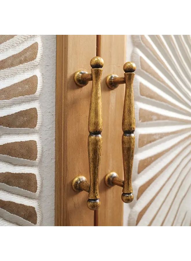 Antique Copper Wardrobe Door Handle 4pcs Zinc Alloy Vintage Cabinet Handle 192mm Hole Spacing - Image 3